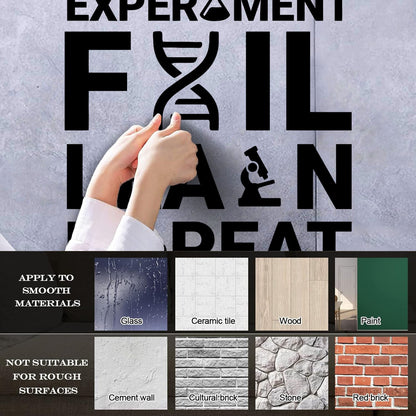 Wall Decals Chemistry Everything Experiment Learn Lettering Store Decoration