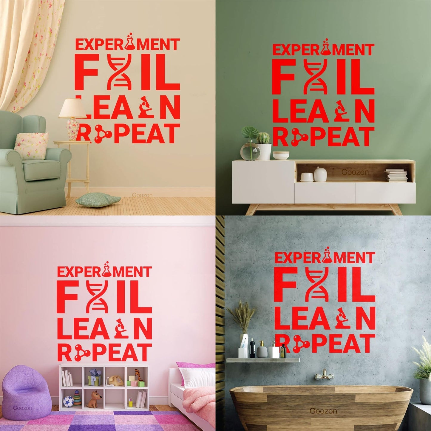 Wall Decals Chemistry Everything Experiment Learn Lettering Store Decoration