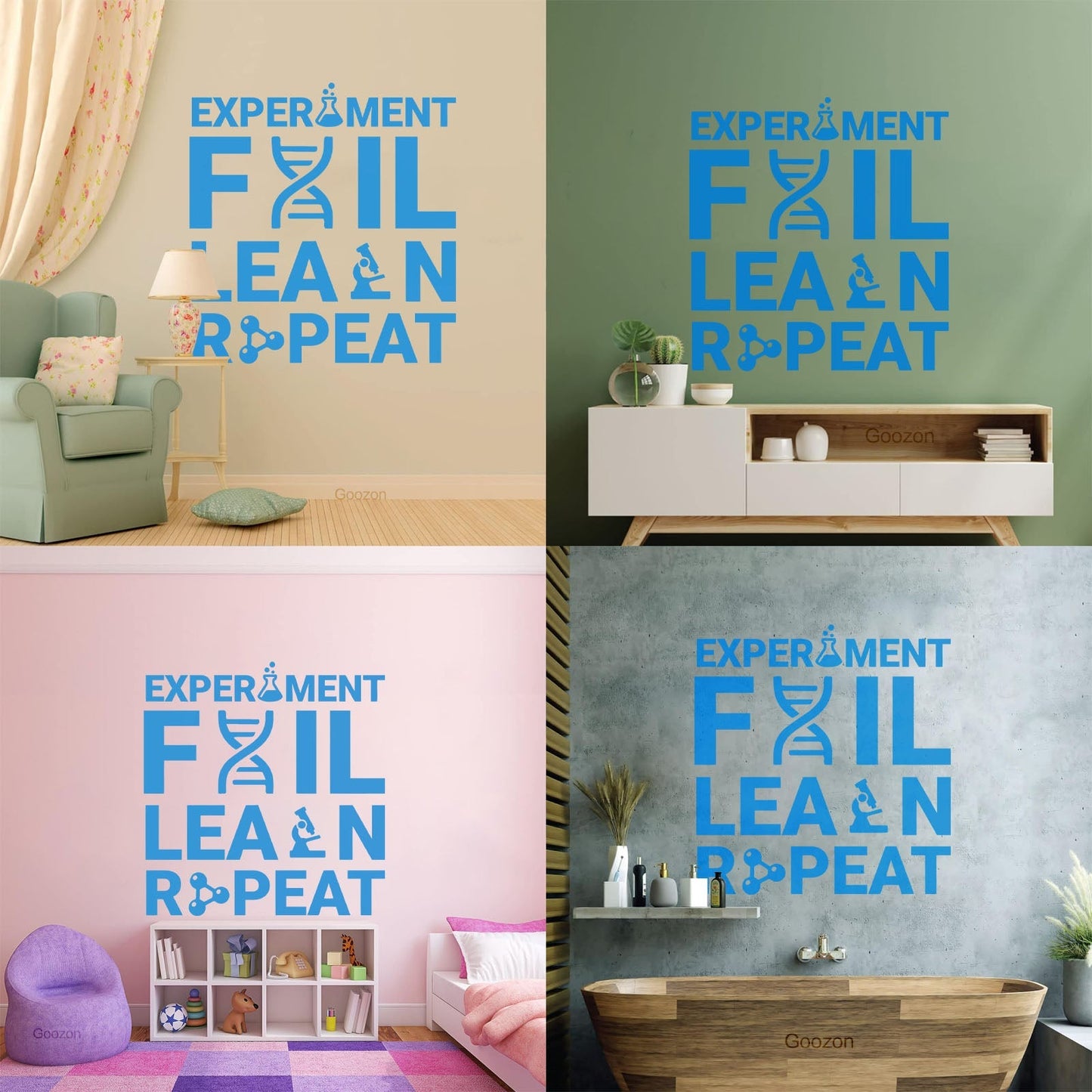 Wall Decals Chemistry Everything Experiment Learn Lettering Store Decoration