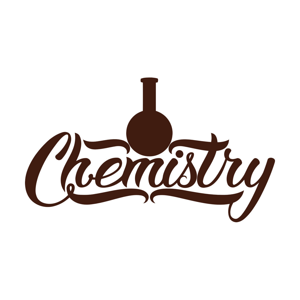 Vinyl Wall Decals Chemistry Glassware Words Lab Classroom School Tattoo Culture