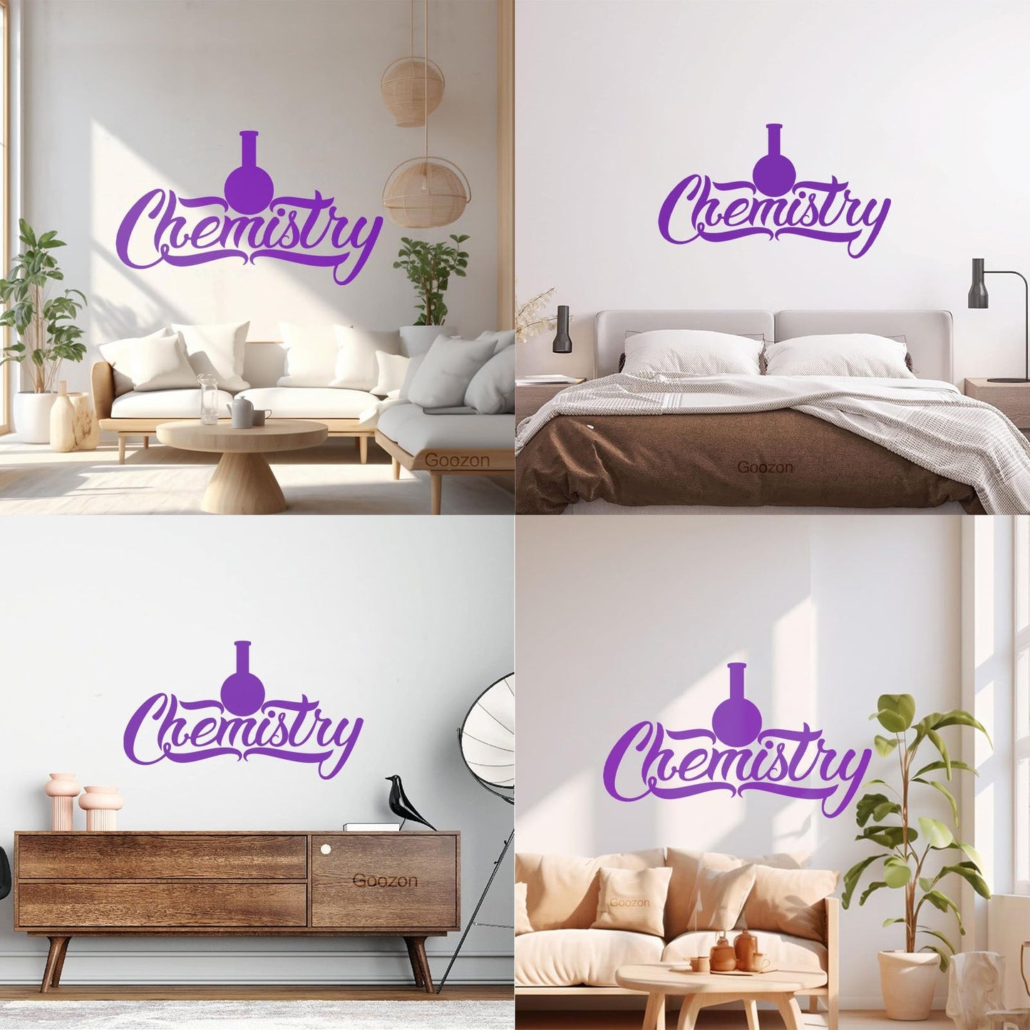 Vinyl Wall Decals Chemistry Glassware Words Lab Classroom School Tattoo Culture
