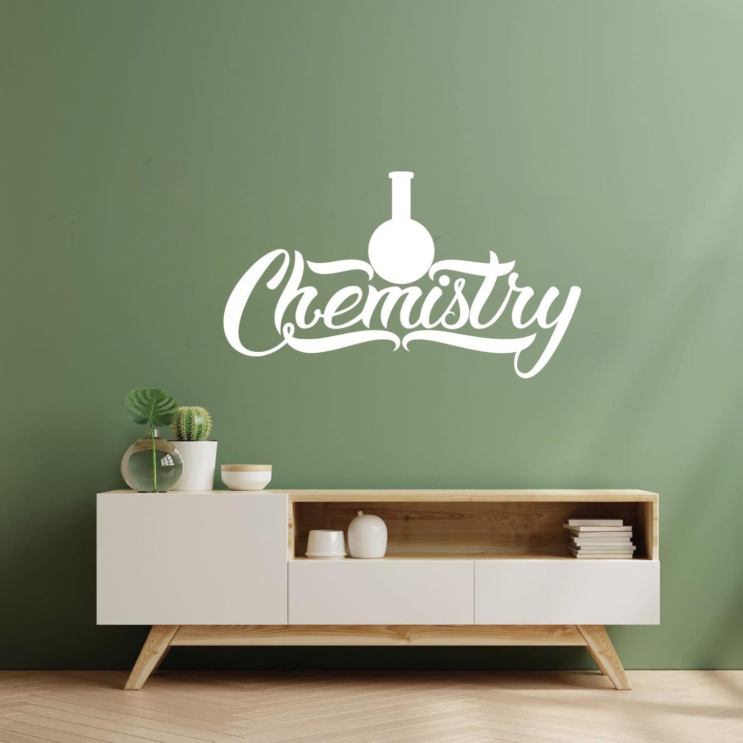Vinyl Wall Decals Chemistry Glassware Words Lab Classroom School Tattoo Culture