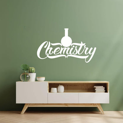 Vinyl Wall Decals Chemistry Glassware Words Lab Classroom School Tattoo Culture