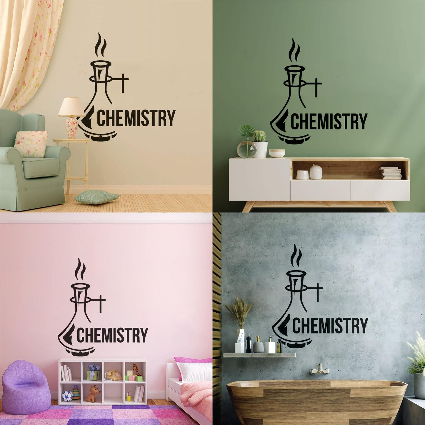 Wall Stickers Paster Paper Chemistry Lab Ation School Classroom Science Do Not Damage The Wall Surface