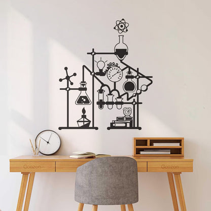 Fine Carving Stickers Chemistry School Science Chemical Laboratory Equipped With Transfer Film Kit