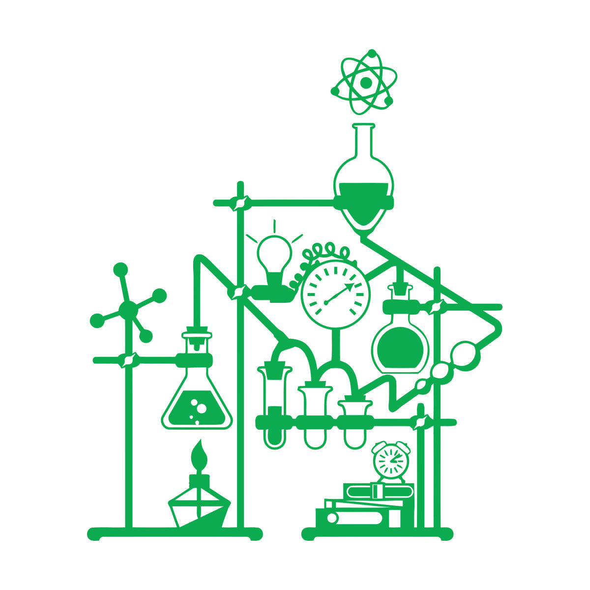 Fine Carving Stickers Chemistry School Science Chemical Laboratory Equipped With Transfer Film Kit