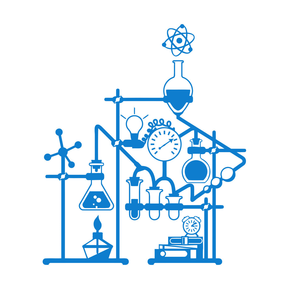 Fine Carving Stickers Chemistry School Science Chemical Laboratory Equipped With Transfer Film Kit