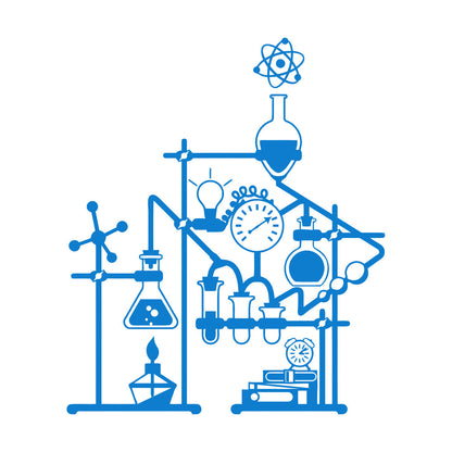 Fine Carving Stickers Chemistry School Science Chemical Laboratory Equipped With Transfer Film Kit