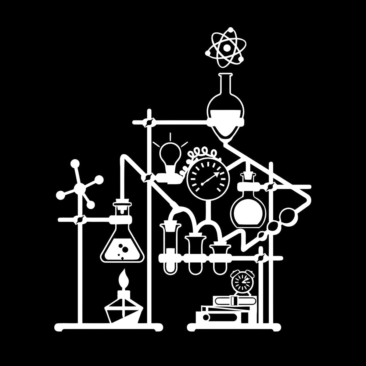 Fine Carving Stickers Chemistry School Science Chemical Laboratory Equipped With Transfer Film Kit