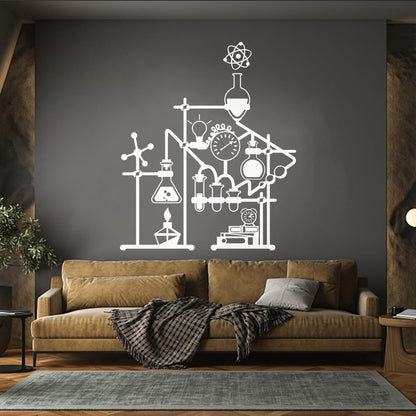 Fine Carving Stickers Chemistry School Science Chemical Laboratory Equipped With Transfer Film Kit