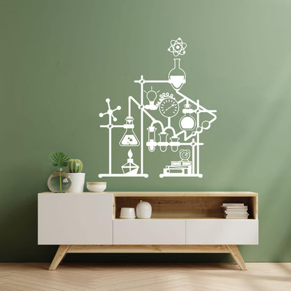 Fine Carving Stickers Chemistry School Science Chemical Laboratory Equipped With Transfer Film Kit