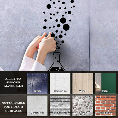 Engraving Stickers Chemistry Test Tube Science Scientist Bubbles Waterproof