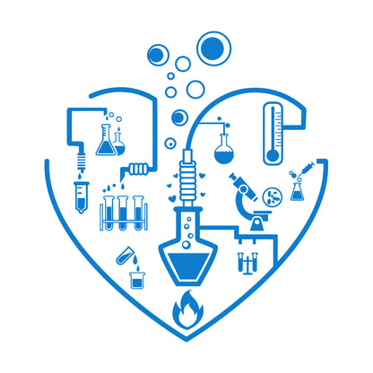 I Love Chemistry Lab School Laboratory Glassware Vinyl Wall Stickers Wall Beautification