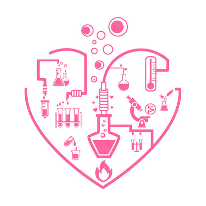 I Love Chemistry Lab School Laboratory Glassware Vinyl Wall Stickers Wall Beautification