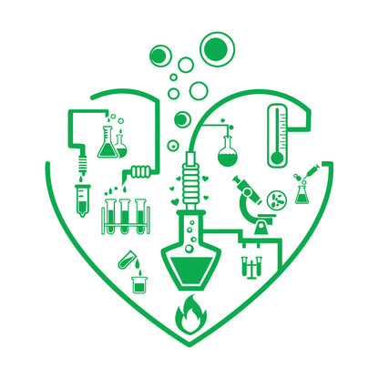 I Love Chemistry Lab School Laboratory Glassware Vinyl Wall Stickers Wall Beautification