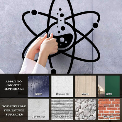 Wall Decals Lab Atom Chemistry Science Laboratory School Car Body Decoration