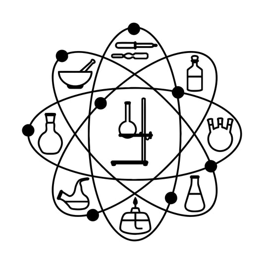 Vinyl Wall Decals Laboratory Atom Science School Chemistry Window Decals