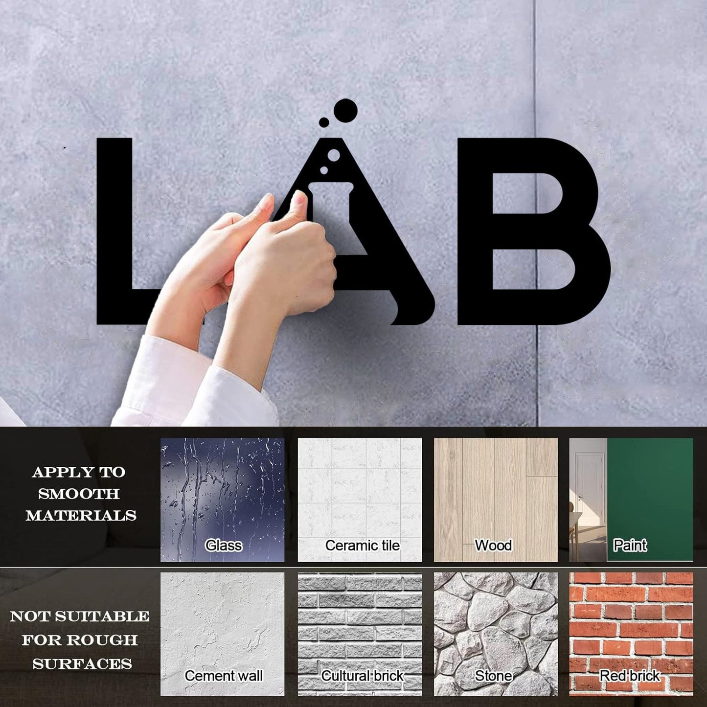 Wall Stickers Paster Paper Lab School Chemistry Laboratory Science Class Tattoo Culture