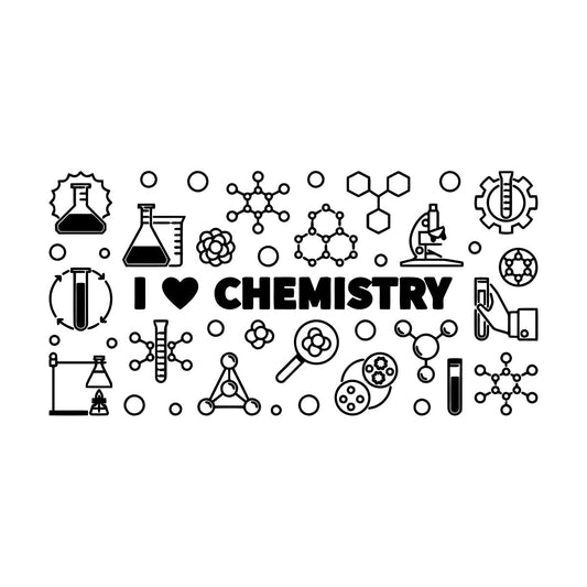 Wall Stickers Lettering I Love Chemistry Lab School Science Do Not Damage The Wall Surface