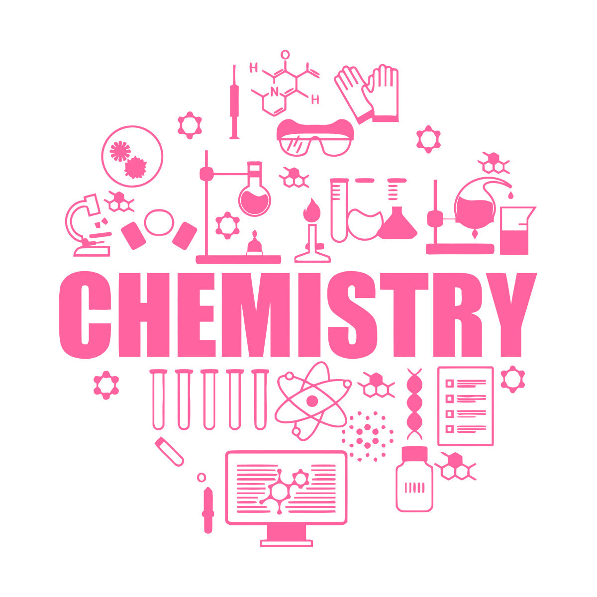 Fine Carving Decals School Chemistry Exact Sciences Molecules Laboratory Multi Color Selection