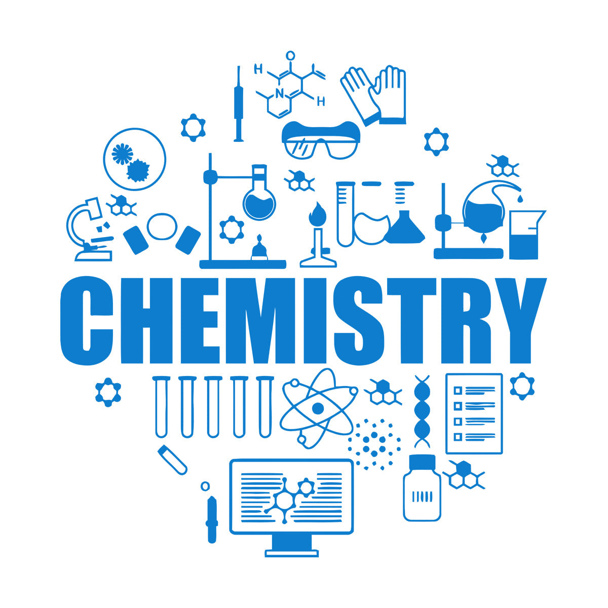 Fine Carving Decals School Chemistry Exact Sciences Molecules Laboratory Multi Color Selection