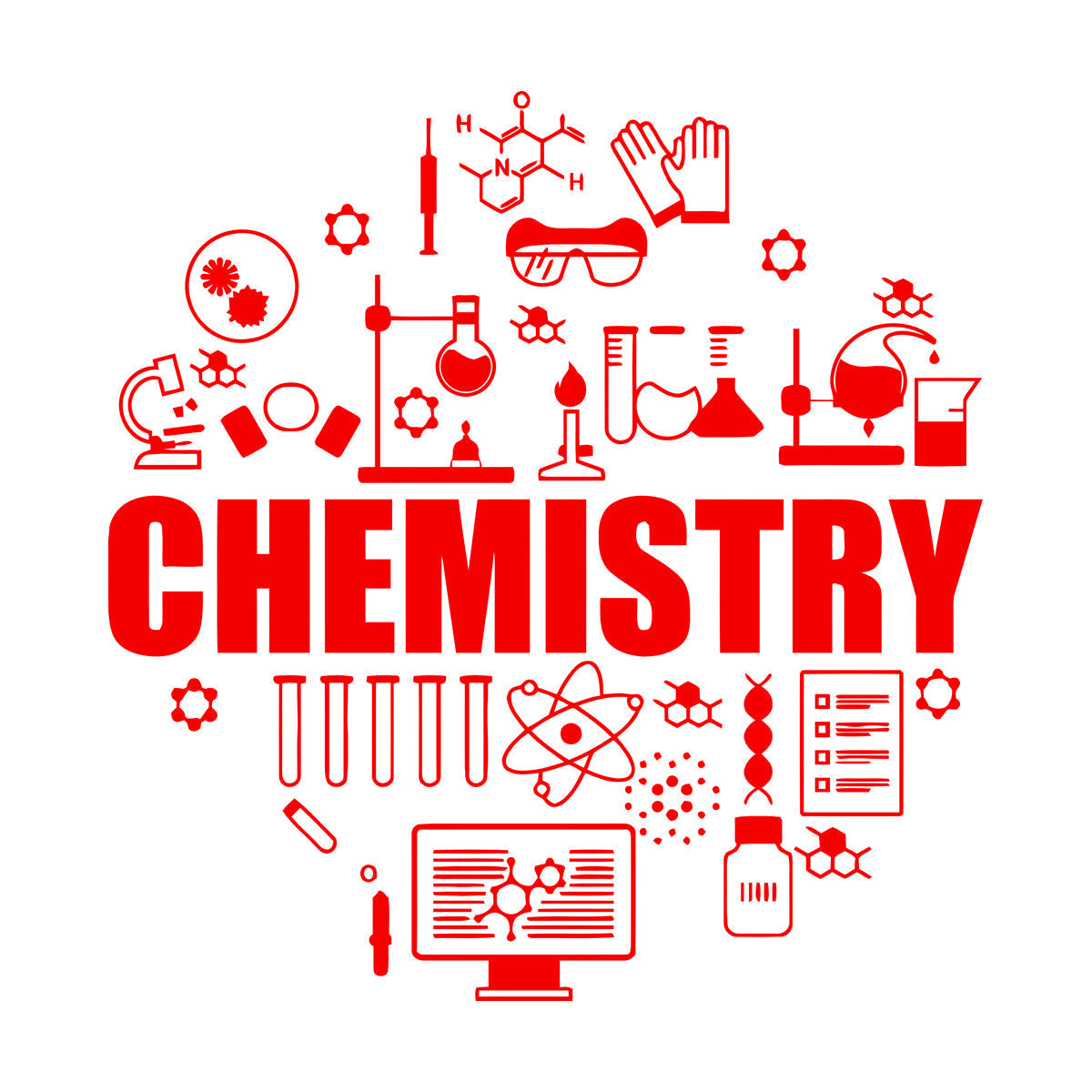 Fine Carving Decals School Chemistry Exact Sciences Molecules Laboratory Multi Color Selection