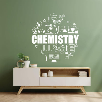 Fine Carving Decals School Chemistry Exact Sciences Molecules Laboratory Multi Color Selection