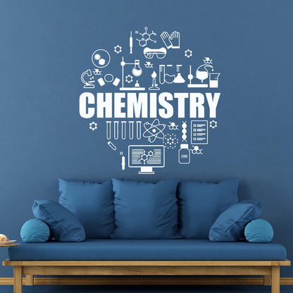 Fine Carving Decals School Chemistry Exact Sciences Molecules Laboratory Multi Color Selection