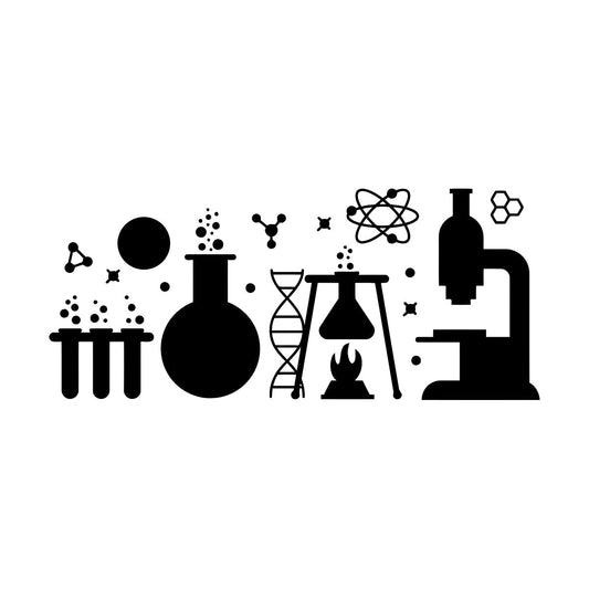 Lettering Decals School Table Teen Classroom Chemistry Lab Art Mural Painting
