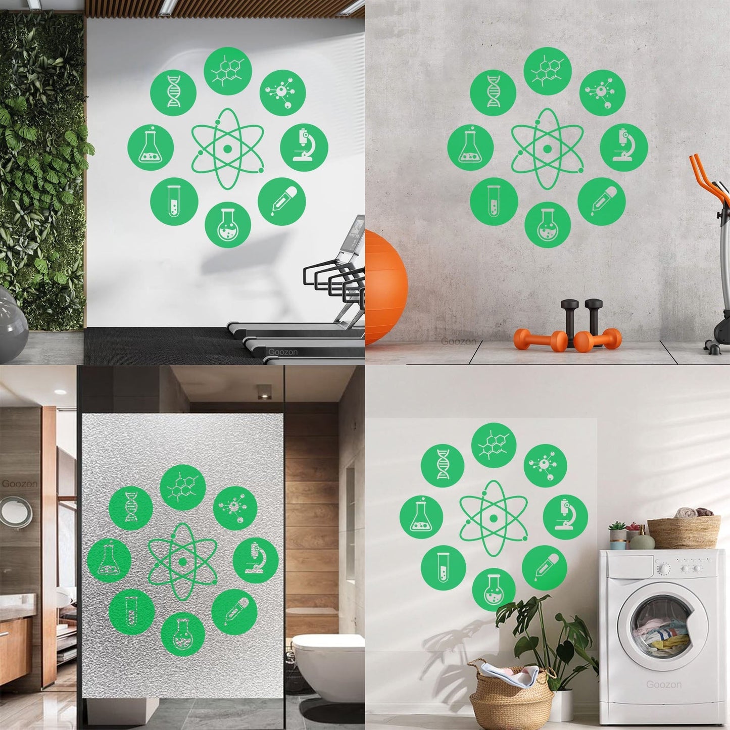 Wall Decals Pvc Science Atom Electron Science Chemistry Nuclear Physics Multiple Size Options