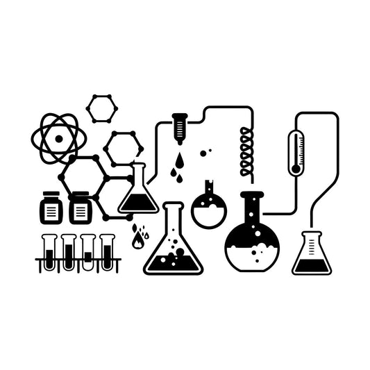 Lettering Stickers Science Chemical Lab Scientist Chemistry School Waterproof