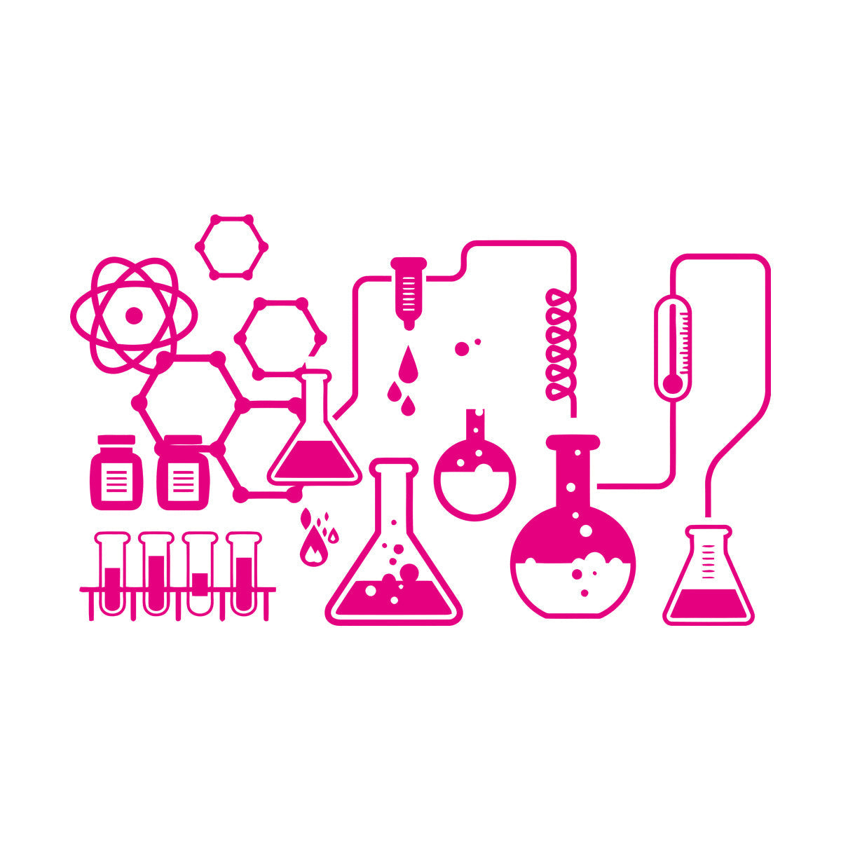 Lettering Stickers Science Chemical Lab Scientist Chemistry School Waterproof