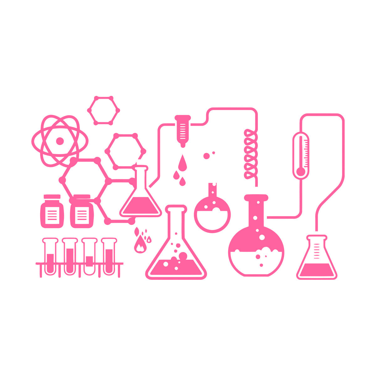 Lettering Stickers Science Chemical Lab Scientist Chemistry School Waterproof