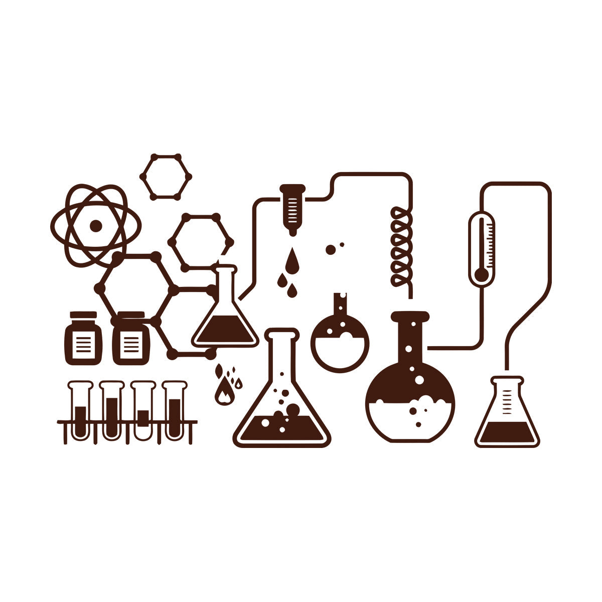 Lettering Stickers Science Chemical Lab Scientist Chemistry School Waterproof