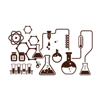 Lettering Stickers Science Chemical Lab Scientist Chemistry School Waterproof