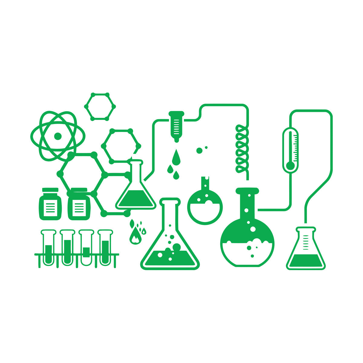 Lettering Stickers Science Chemical Lab Scientist Chemistry School Waterproof