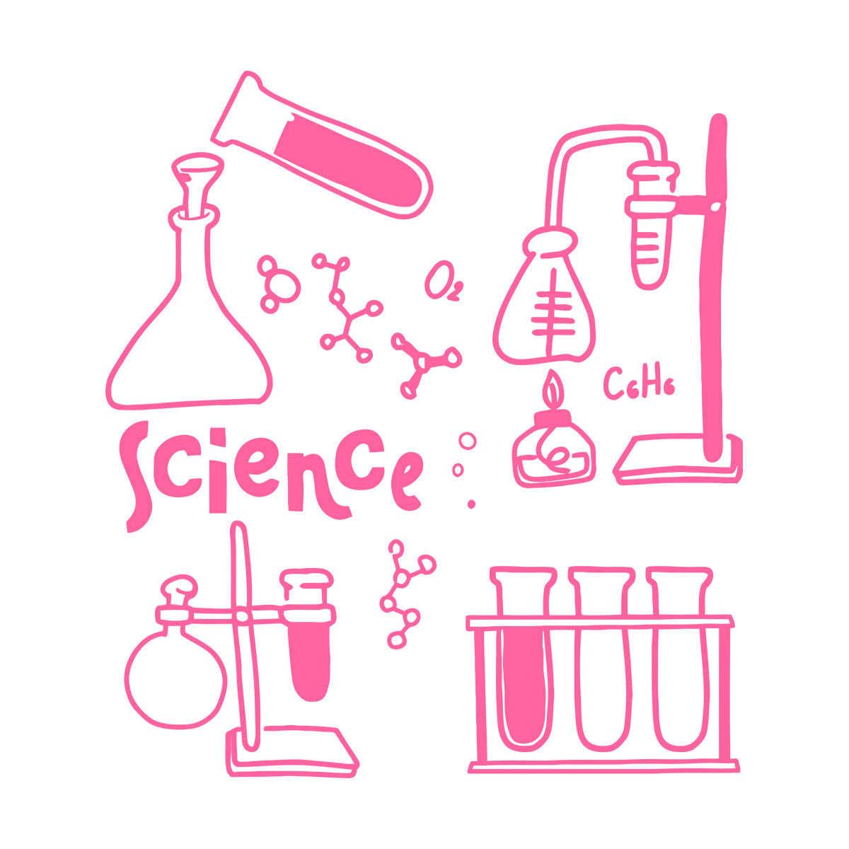 Vinyl Wall Stickers Science Chemistry School Lab Scientific School Personalized Customization