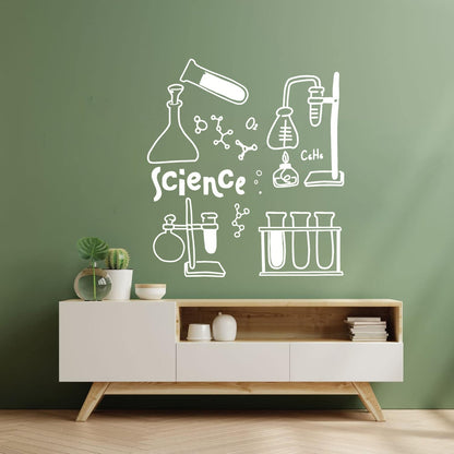 Vinyl Wall Stickers Science Chemistry School Lab Scientific School Personalized Customization