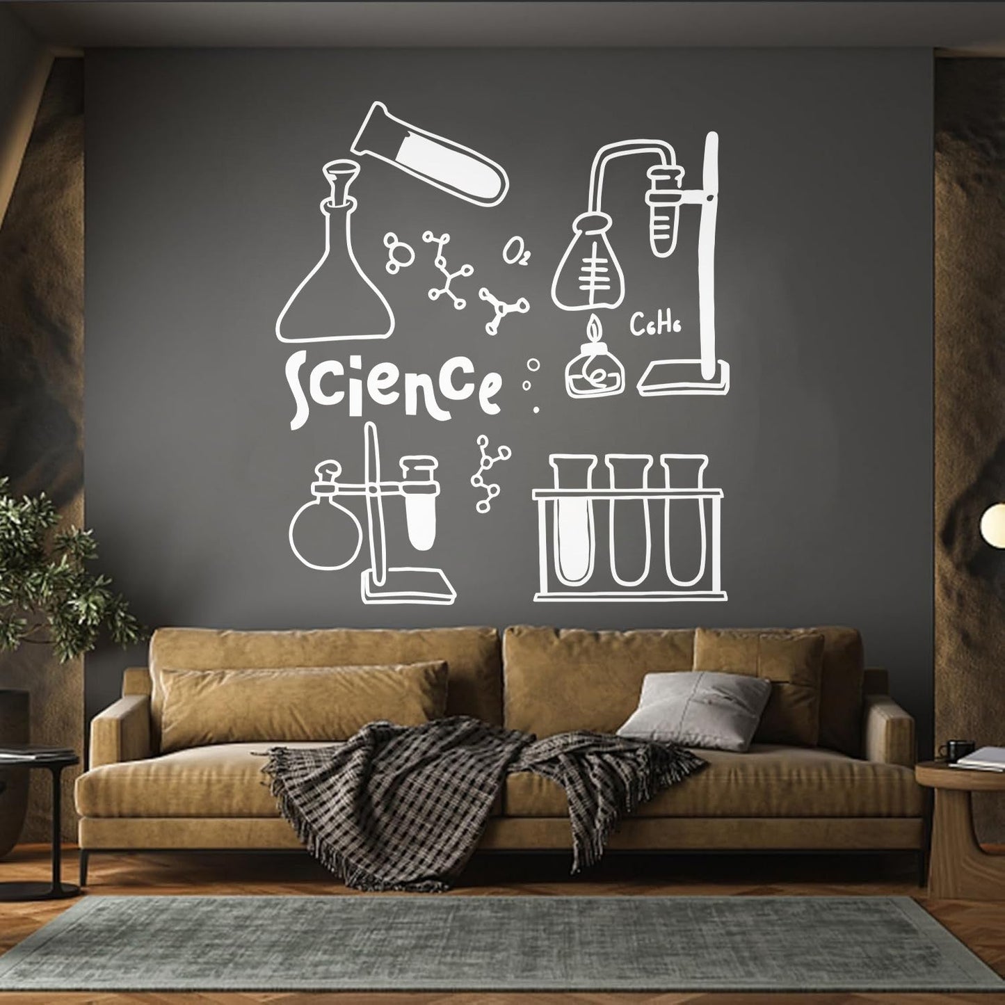 Vinyl Wall Stickers Science Chemistry School Lab Scientific School Personalized Customization