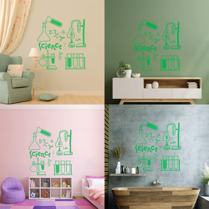 Vinyl Wall Stickers Science Chemistry School Lab Scientific School Personalized Customization