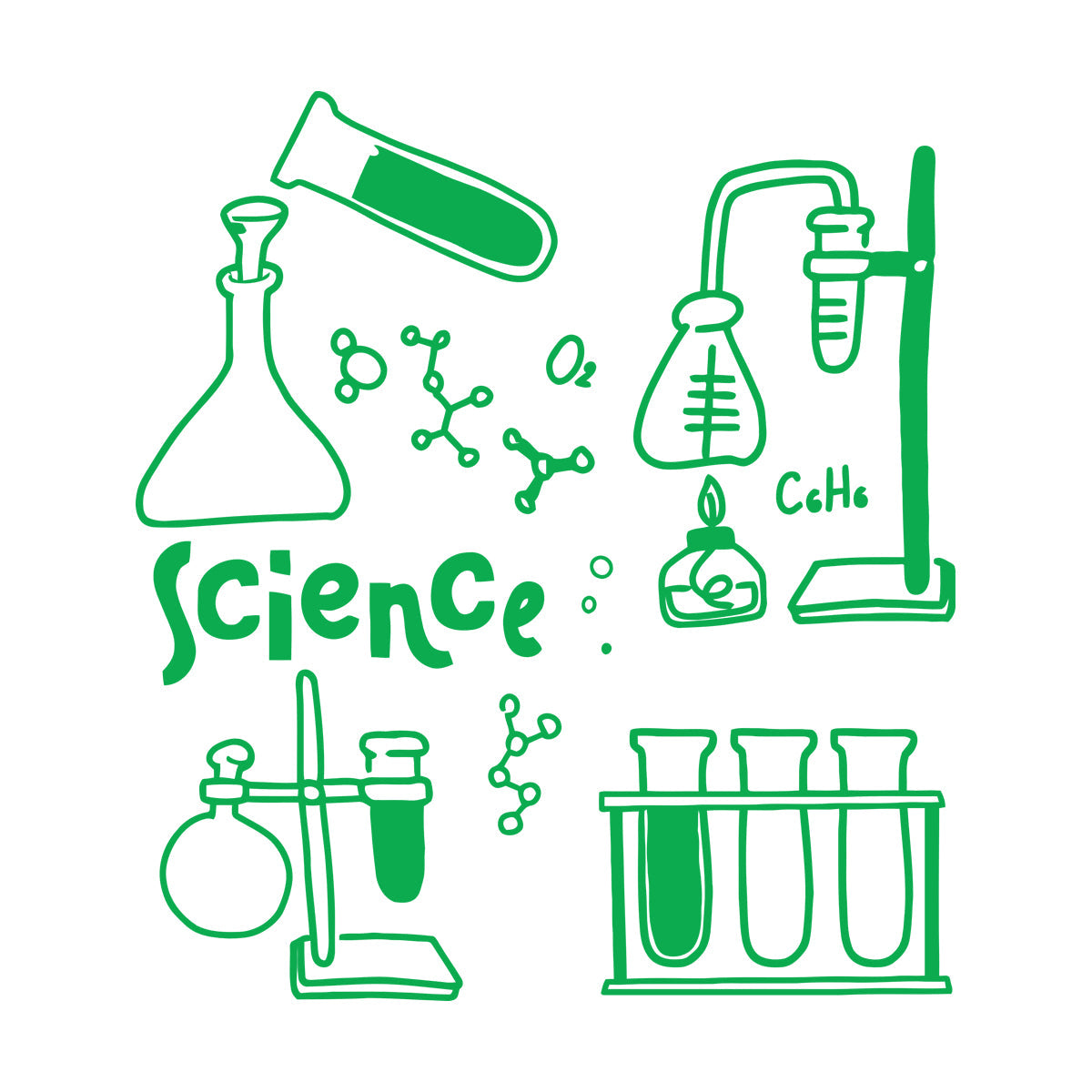 Vinyl Wall Stickers Science Chemistry School Lab Scientific School Personalized Customization