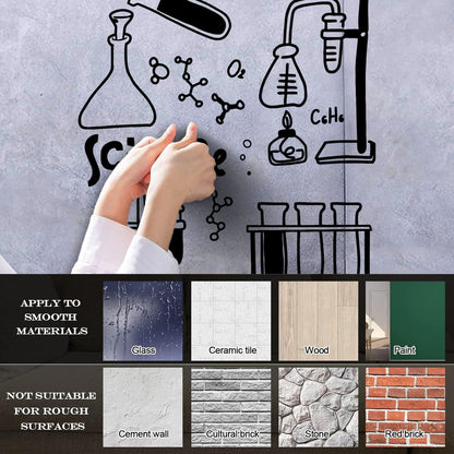 Vinyl Wall Stickers Science Chemistry School Lab Scientific School Personalized Customization