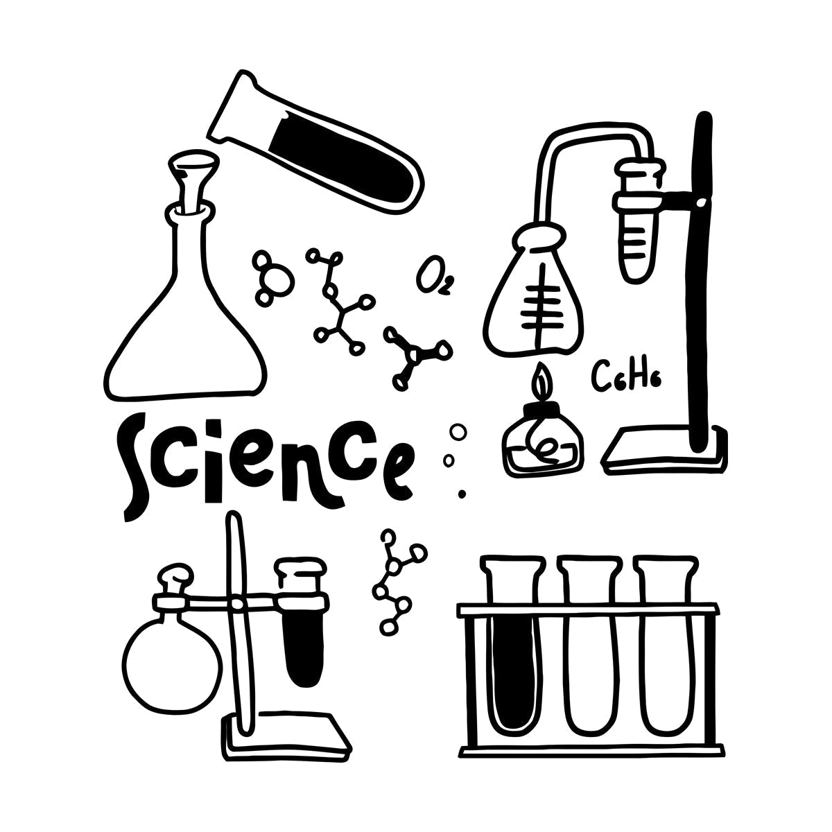 Vinyl Wall Stickers Science Chemistry School Lab Scientific School Personalized Customization