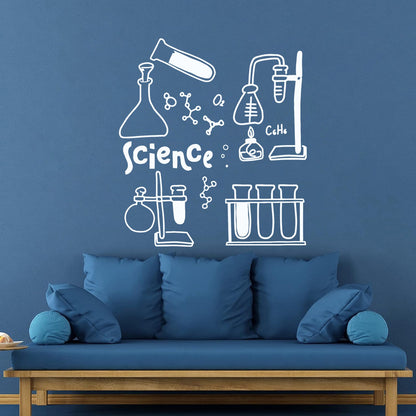 Vinyl Wall Stickers Science Chemistry School Lab Scientific School Personalized Customization