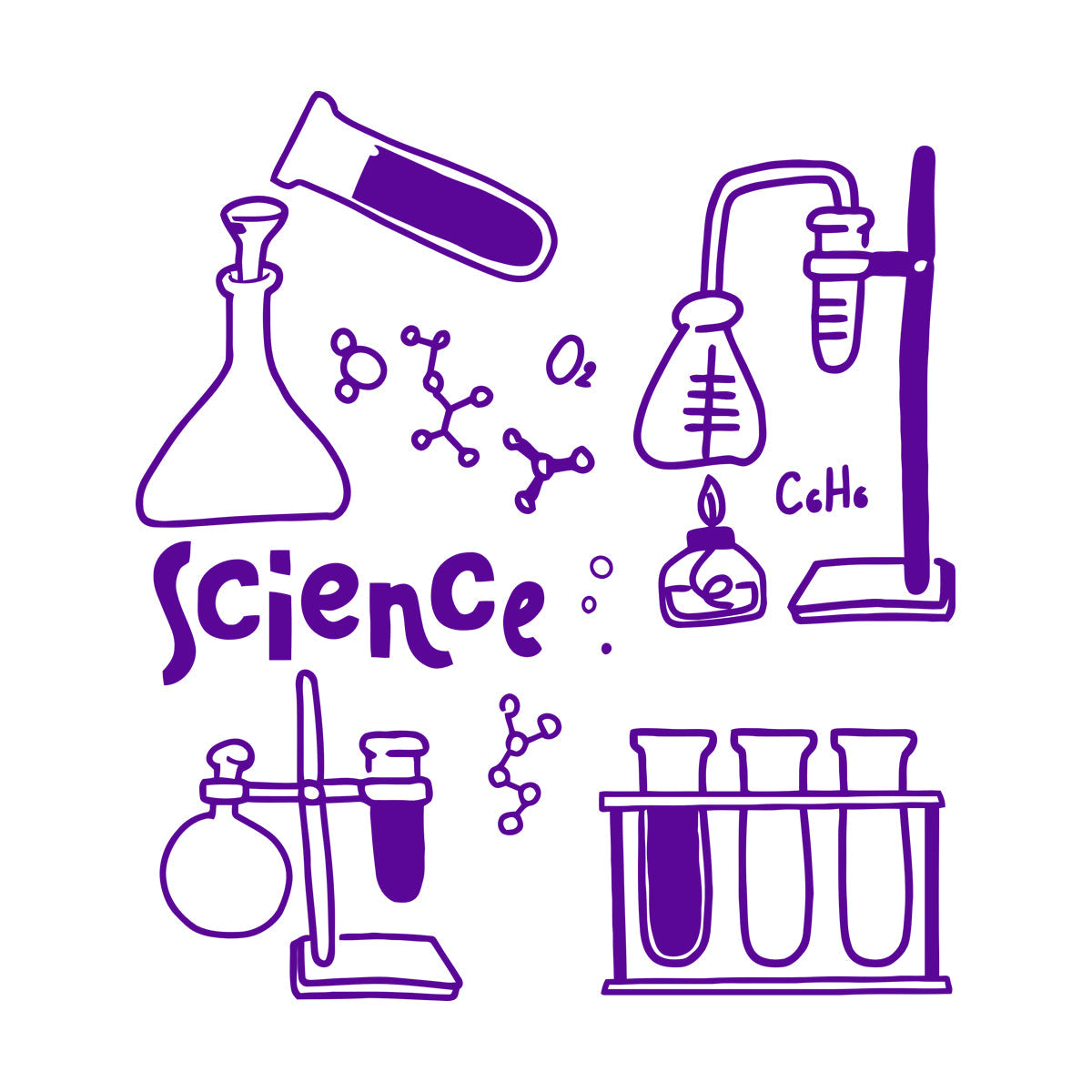 Vinyl Wall Stickers Science Chemistry School Lab Scientific School Personalized Customization