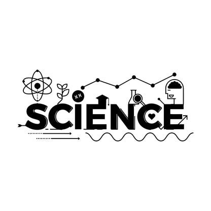 Vinyl Wall Decals Science Class Chemistry Physics Stem School Art Decoration