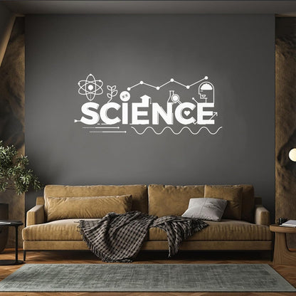 Vinyl Wall Decals Science Class Chemistry Physics Stem School Art Decoration