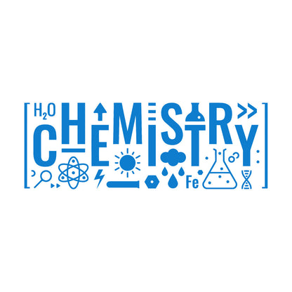 Engraving Decals Science Lettering Chemistry Teen Wall Beautification