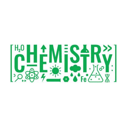 Engraving Decals Science Lettering Chemistry Teen Wall Beautification