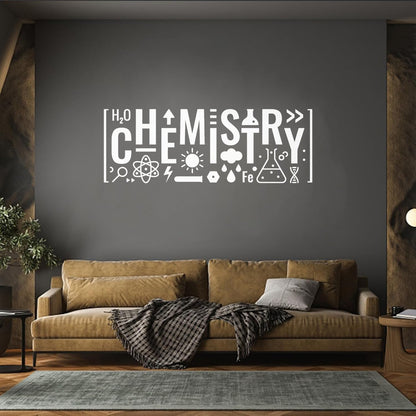 Engraving Decals Science Lettering Chemistry Teen Wall Beautification